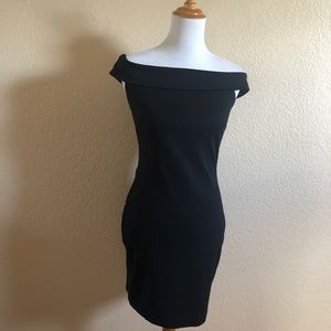 In Awe Of You Off Shoulder Black Bodycon Cocktail Dress Size M New